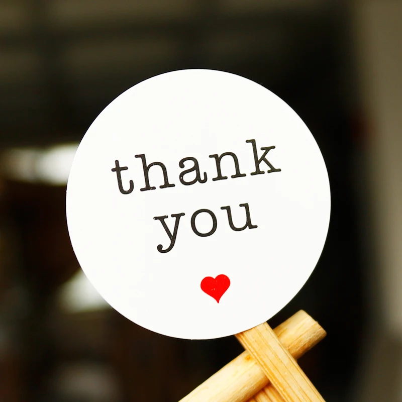 102 шт. белая благодарная бумага наклейка s с красным сердцем этикетка для ручной