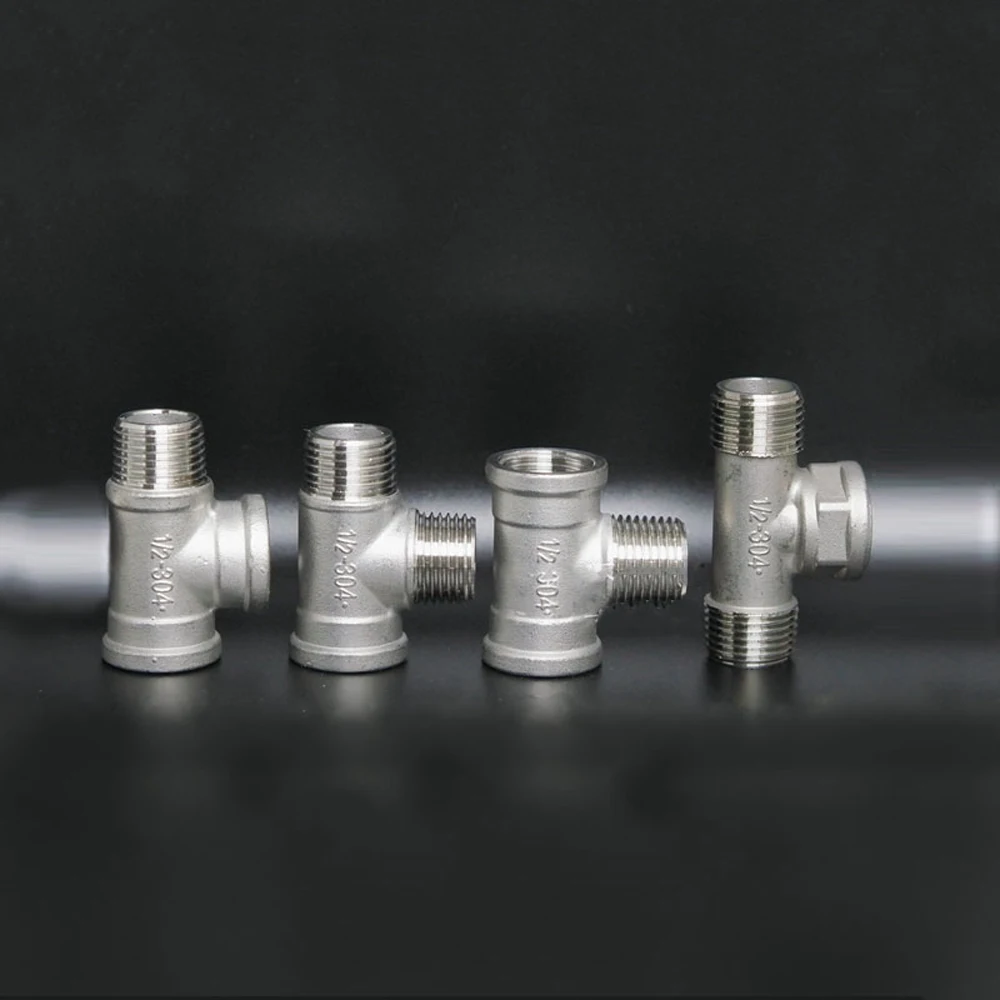 Все типы 1/2 дюйма BSPT наружная и внутренняя резьба тройник 3 способа 304 фитинги из