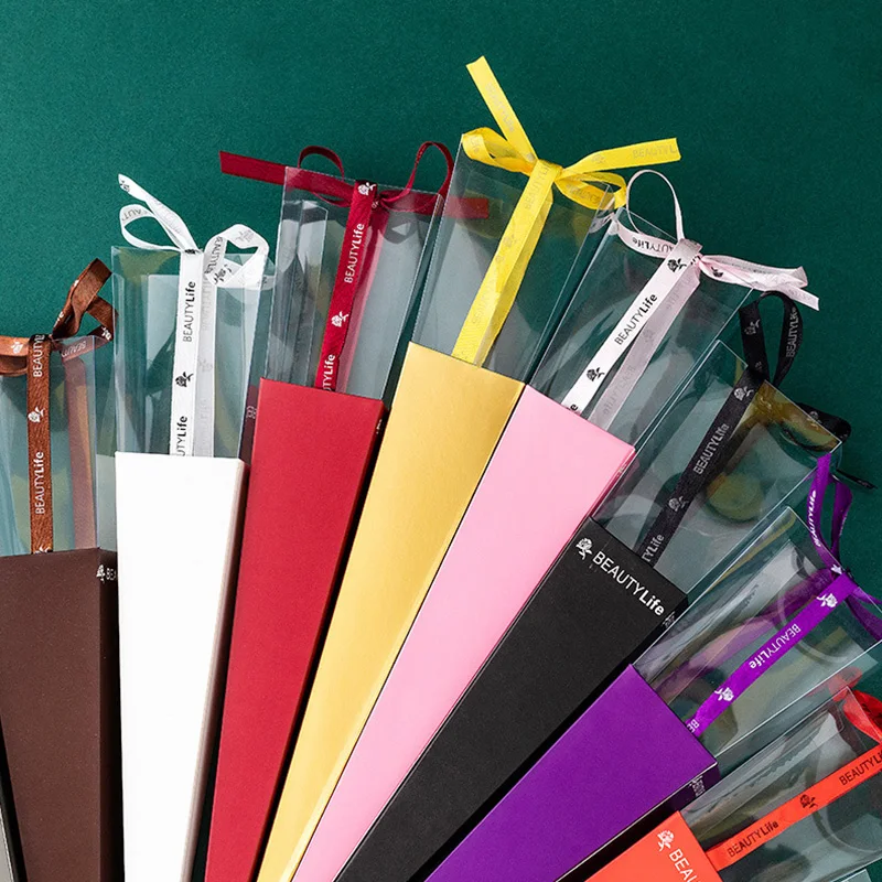 

Single Flower Rose Wrapping Gift Box Paper Gifts Boxes Valentine'S Day Mother'S Day Wedding Decor Rose Flower Packaging Gifts