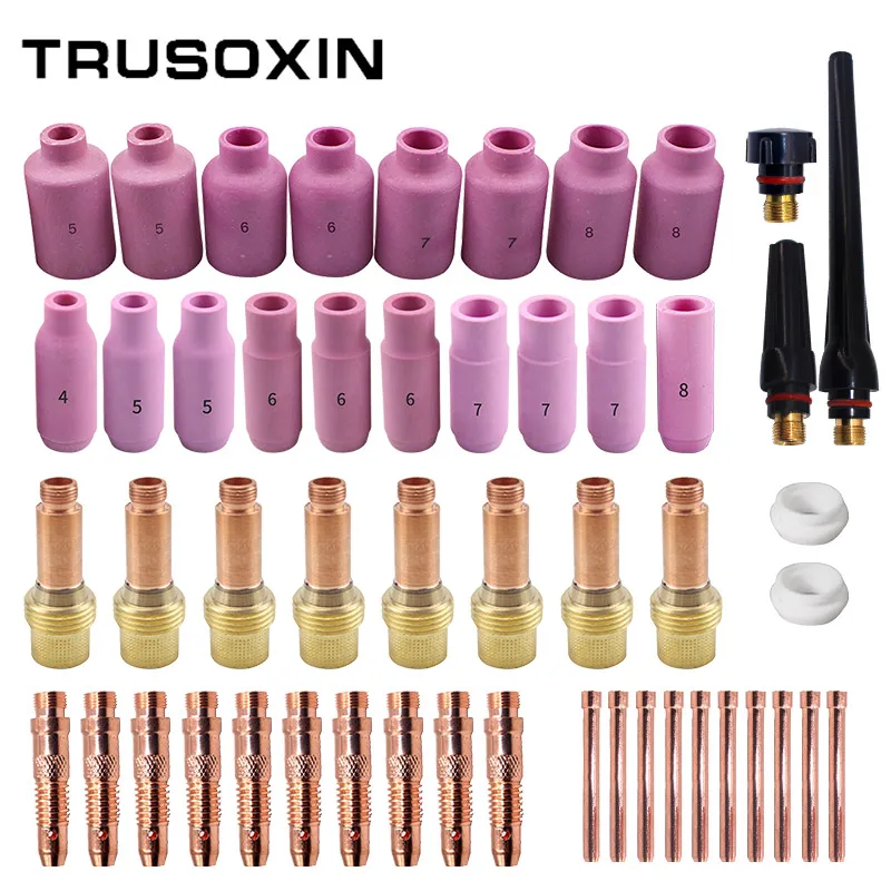 TIG gas lens chuck body consumable kit for QQ300 PTA DB SR WP 17 18 26 TIG welding torch 51 pcs
TIG gas lens chuck body consumable kit for QQ300 PTA DB SR WP 17 18 26 TIG welding torch 51 pcs