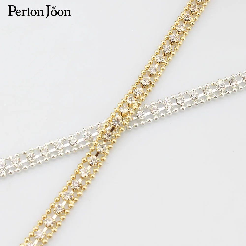1 ярд 5 мм ширина маленькой отделки стразы отделочная лента с цепочкой для одежды