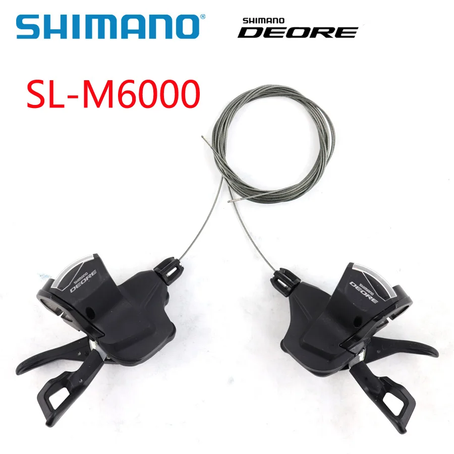 SHIMANO Deore SL M6000 SL-M6000 2/3x10 Скорость рычаг переключения передач правый и левый пневматическая подвеска MTB рычаги с внутренним кабель горный велосипед Запчасти