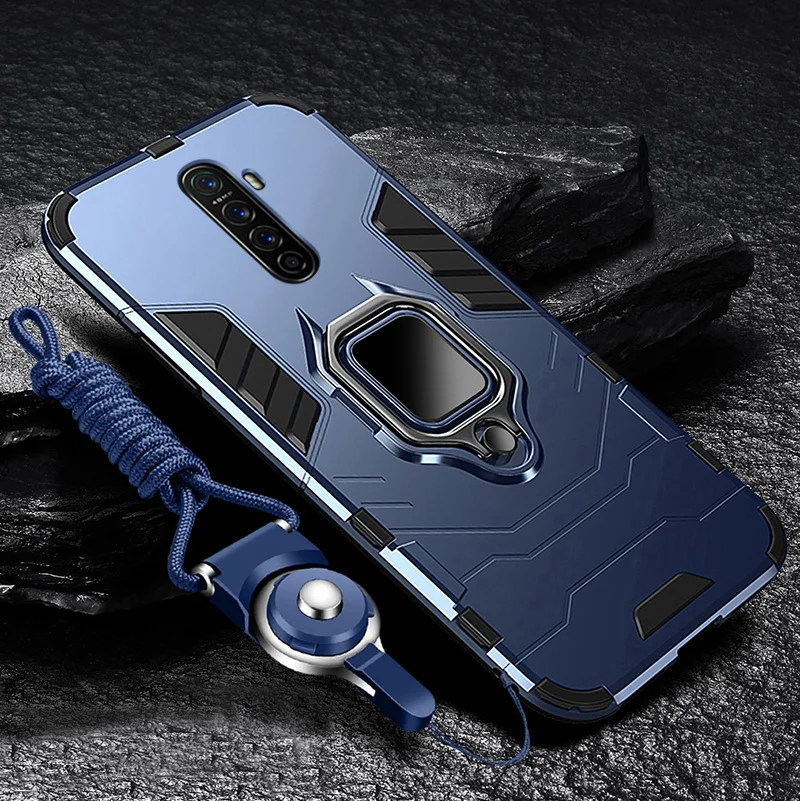 Для OPPO Realme X2 Pro XT чехол из твердого поликарбоната с подставкой кольцо