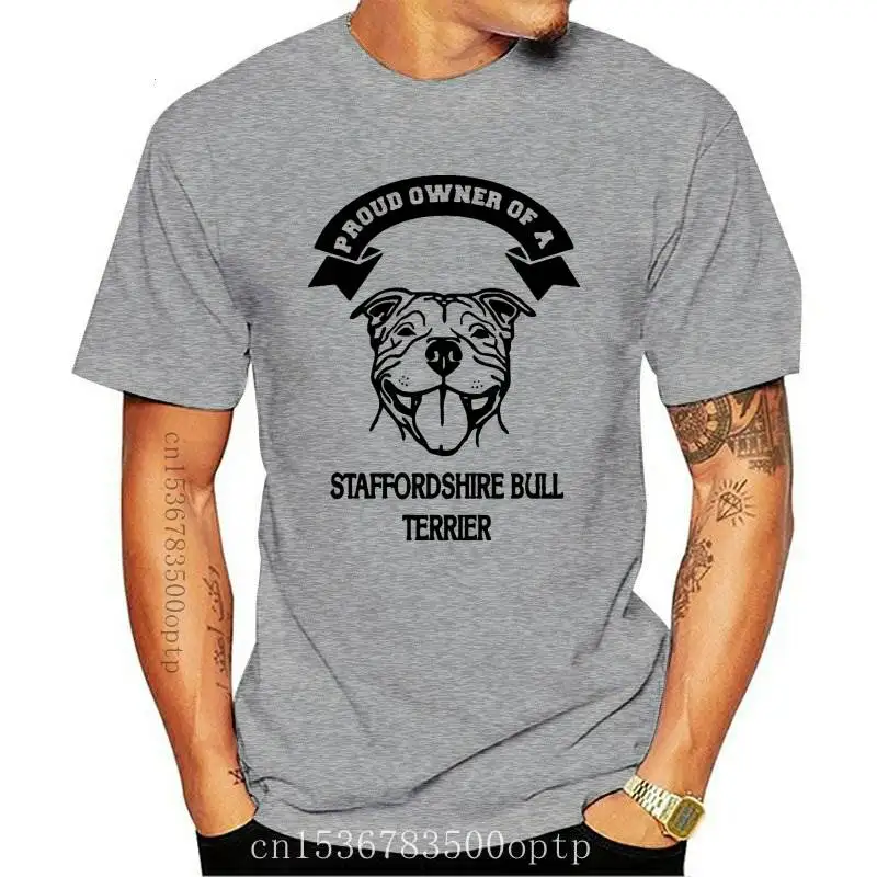 

Новая мужская новинка футболка гордый владелец стаффордшира Бультерьера стаффи влюбленный