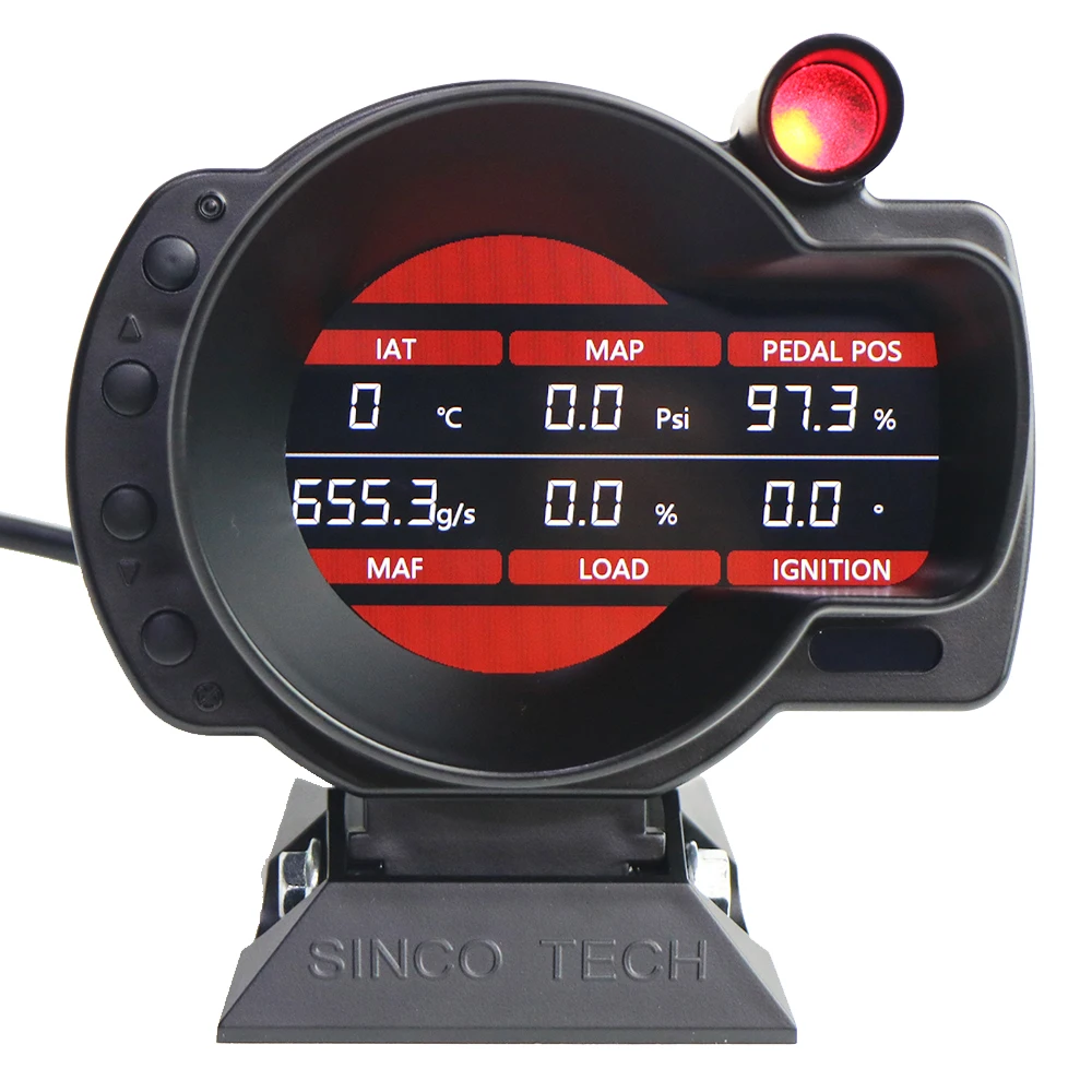 Автомобильный измерительный прибор OBDII Sinco Tech 10000 об./мин. измеритель скорости