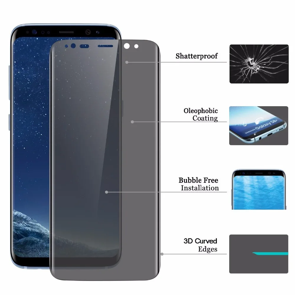 Антишпионское закаленное стекло для HTC U12 plus Защитная пленка экрана защитная