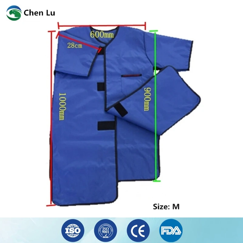

Genuine radiological protection 0.35mmpb lead rubber clothing x-ray radiation protective short sleeve double sides jacket