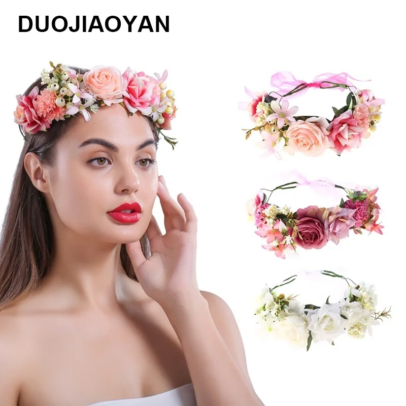 Более Красивая Женская повязка на голову с перекрестными краями и цветочным