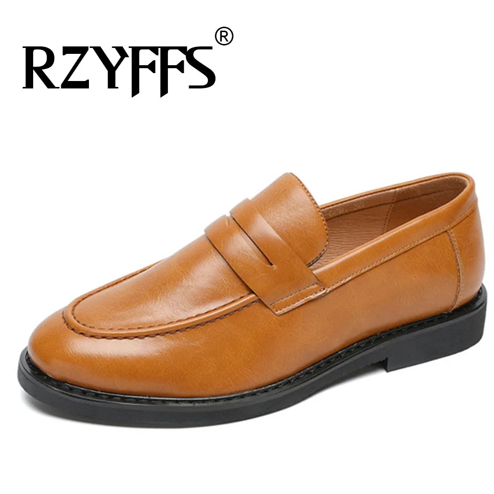 

New Men Leather Casual Loafers Men Moccasins Shoes Slip-on Soft Flats Footwear Lightweight Driving Shoes big size 48 A57-44