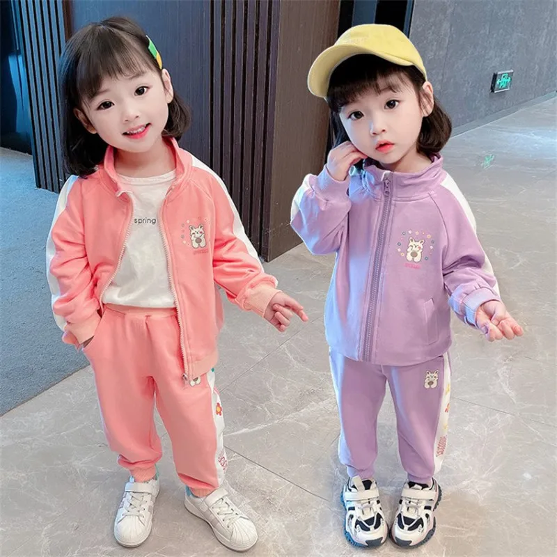 

Lasted Spring Summer Children's Clothes Baby Girls Sweatshirts + Pants 2pcs/Set Kids Birthday Gift Teenage Clothing High Quality