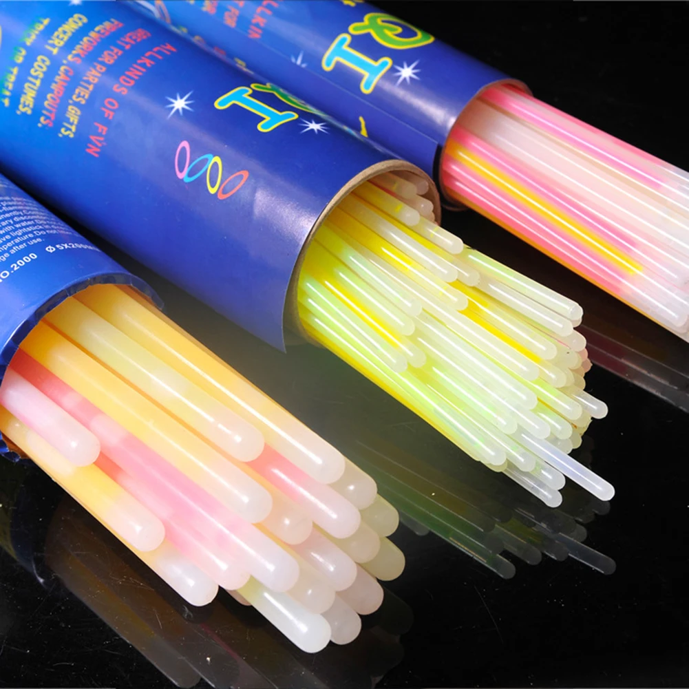 50Pcs Colorful Luminous Glow Sticks Glowsticks DIY Bracelet Necklace Party Props Ideal for party/ concert props night running | Игрушки и