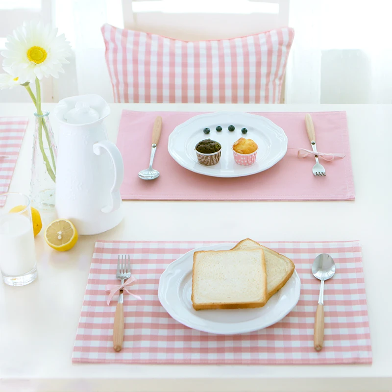 Подставка под столовую посуду DUNXDECO Классический розовый коврик для стола