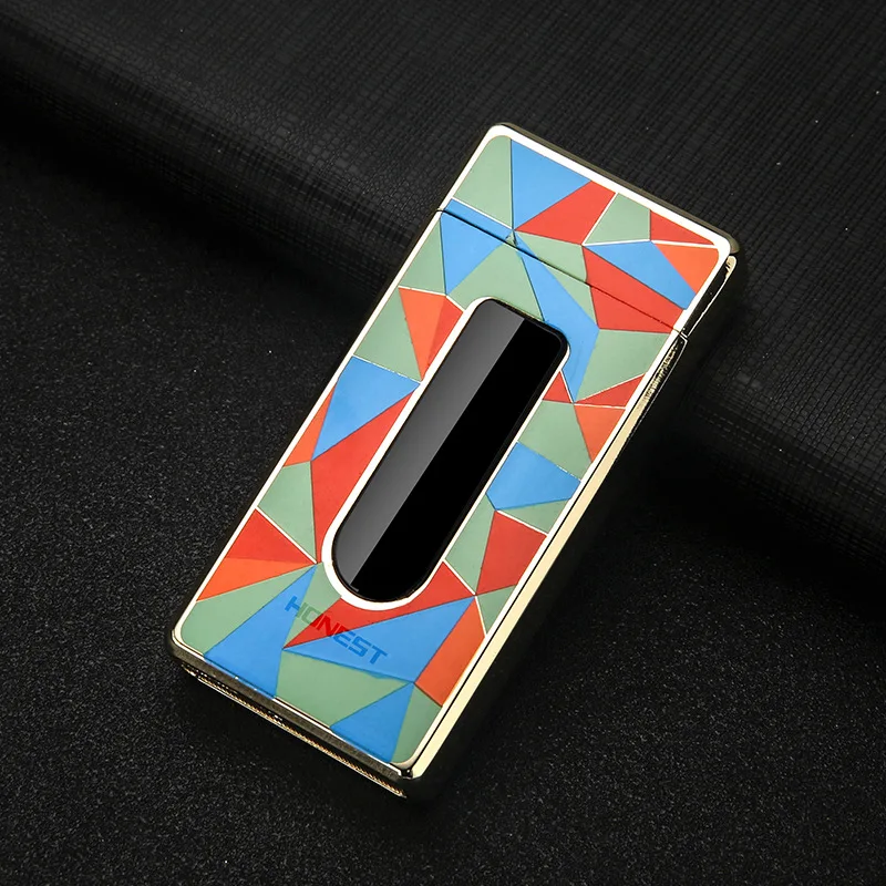 

Sliding Touch Sensor Dual Arc Windproof Charging Cigarette Lighter Candle Firework Lighter Personality USB Cigarette Lighter