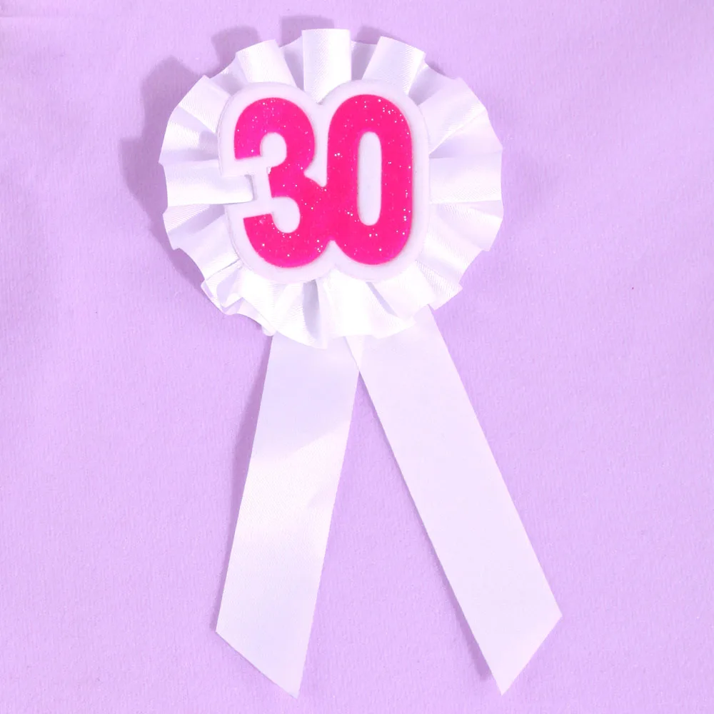 4 шт. для взрослых подарок на день рождения розовая 30 брошь белая лента церемония