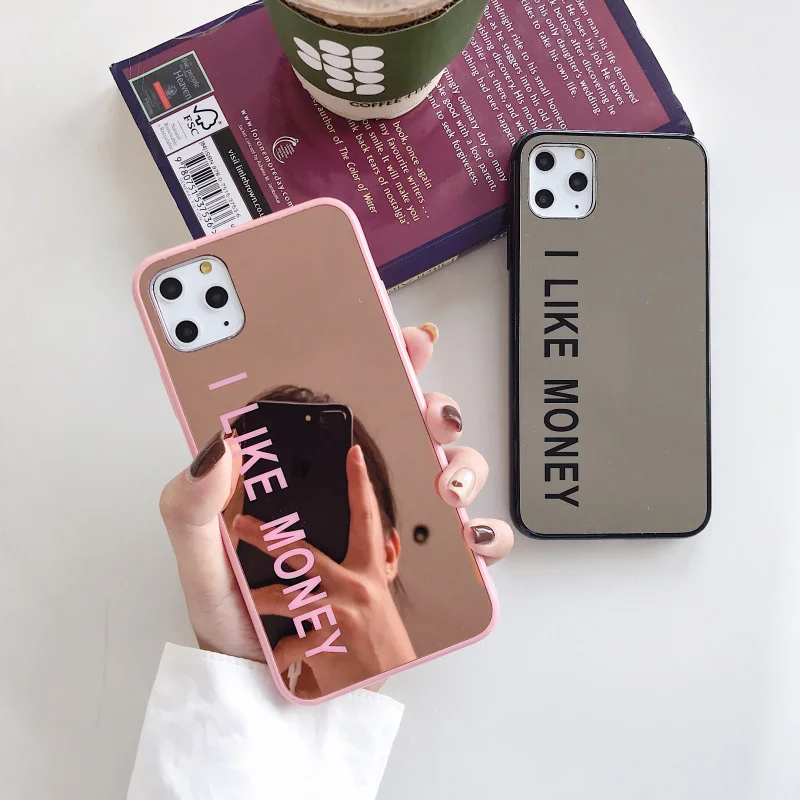 Роскошные полностью зеркальные Чехлы I like money для телефона iphone 12 11 Pro max X XR XS MAX 7 8 6 6s