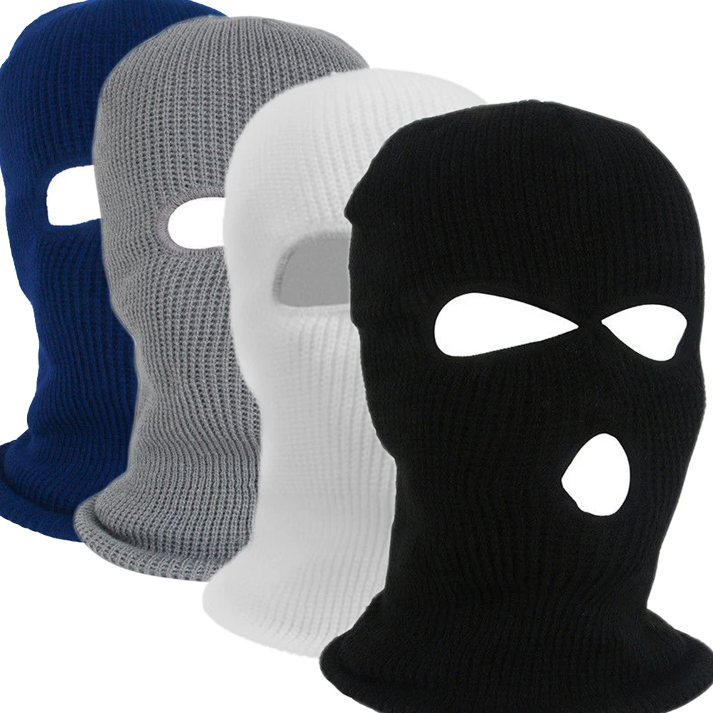 

3 Hole Full Face Mask Ski Mask Army Tactical Mask Winter Cap Balaclava Motorbike Motorcycle Helmet Full Helmet