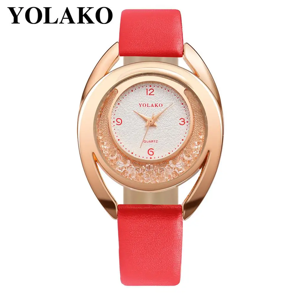 YOLAKO новые женские часы браслет кварцевые наручные Relogio Feminino Diamond Reloj Mujer горячая