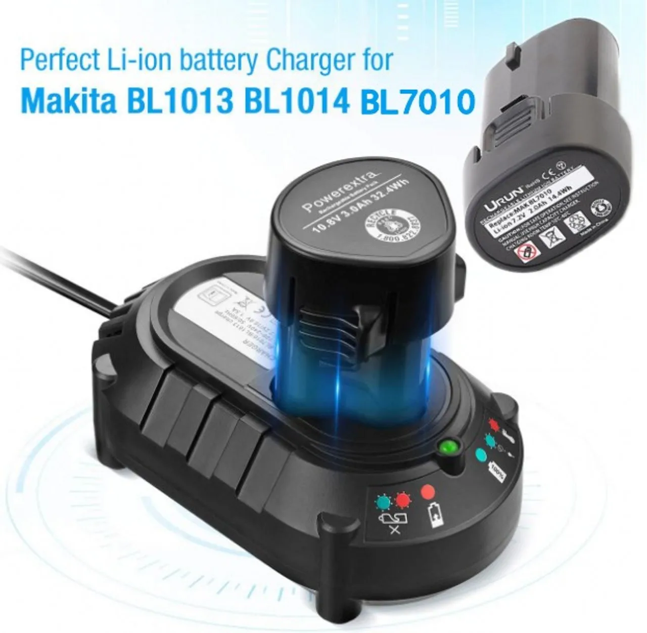 

Зарядное устройство для MAKITA BL1013, BL1014, 10,8 В, литий-ионный аккумулятор DC10WA, аккумулятор для электрической дрели, шуруповерта, электроинструмента