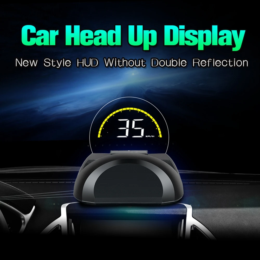Автомобильный дисплей HUD Turejo HD C700 OBD2 бортовой компьютер GPS Спидометр проектор
