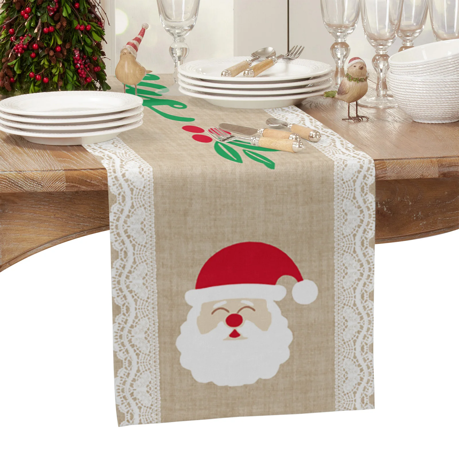 

Рождественские Зимние скатерти для стола с Сантой, свадебное украшение, скатерть для стола, рождественские украшения для дома, скатерть для...
