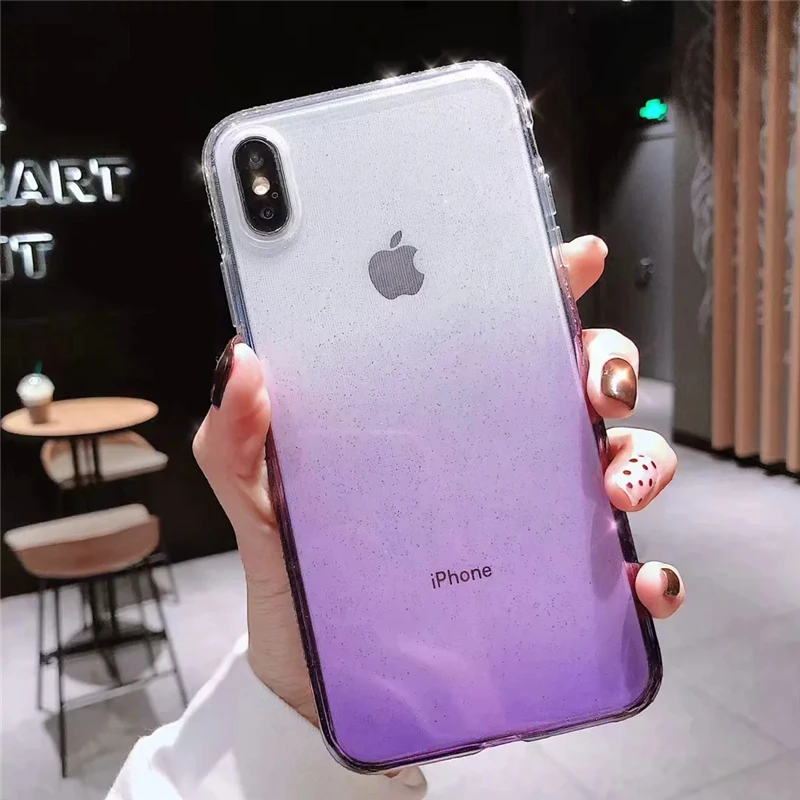 Милый Блестящий Мягкий силиконовый чехол для iPhone X XS XR XS Max 11 Pro Max Bling чехол-бампер с алмазами цветной чехол на iPhne 6 6S 7 8 Plus