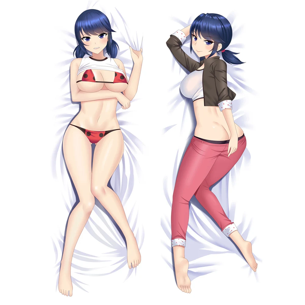 

Miraculous: Tales of Ladybug & Cat Noir Pillow Case Dakimakura Otaku Marinette Hugging Body Throw Cushion Pillow Cover