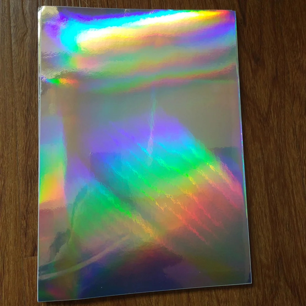 

30 Sheets A4 self adhesive Plain holographic PP Film with sticker can print Label 210mm x 290mm laser film