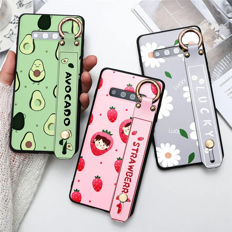 Ремешок на запястье ТПУ чехол для samsung Galaxy A50 A7 A9 A30 A20 A40 A60 A70 S7 S6 край S8 S9 S10 S10e J6 A6