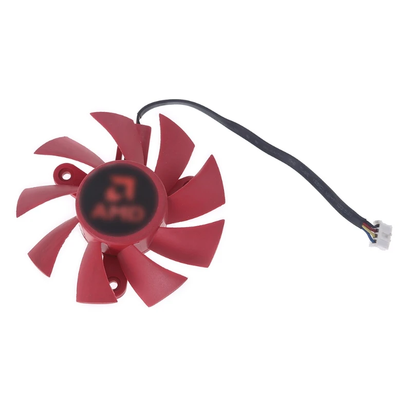 

1pc Original Red FD8015U12S VGA Fan Graphics Card Cooling Fan for AMDRX570 580 Radiator 4Pin 12V 0.5A Fan 75mm/2.95in