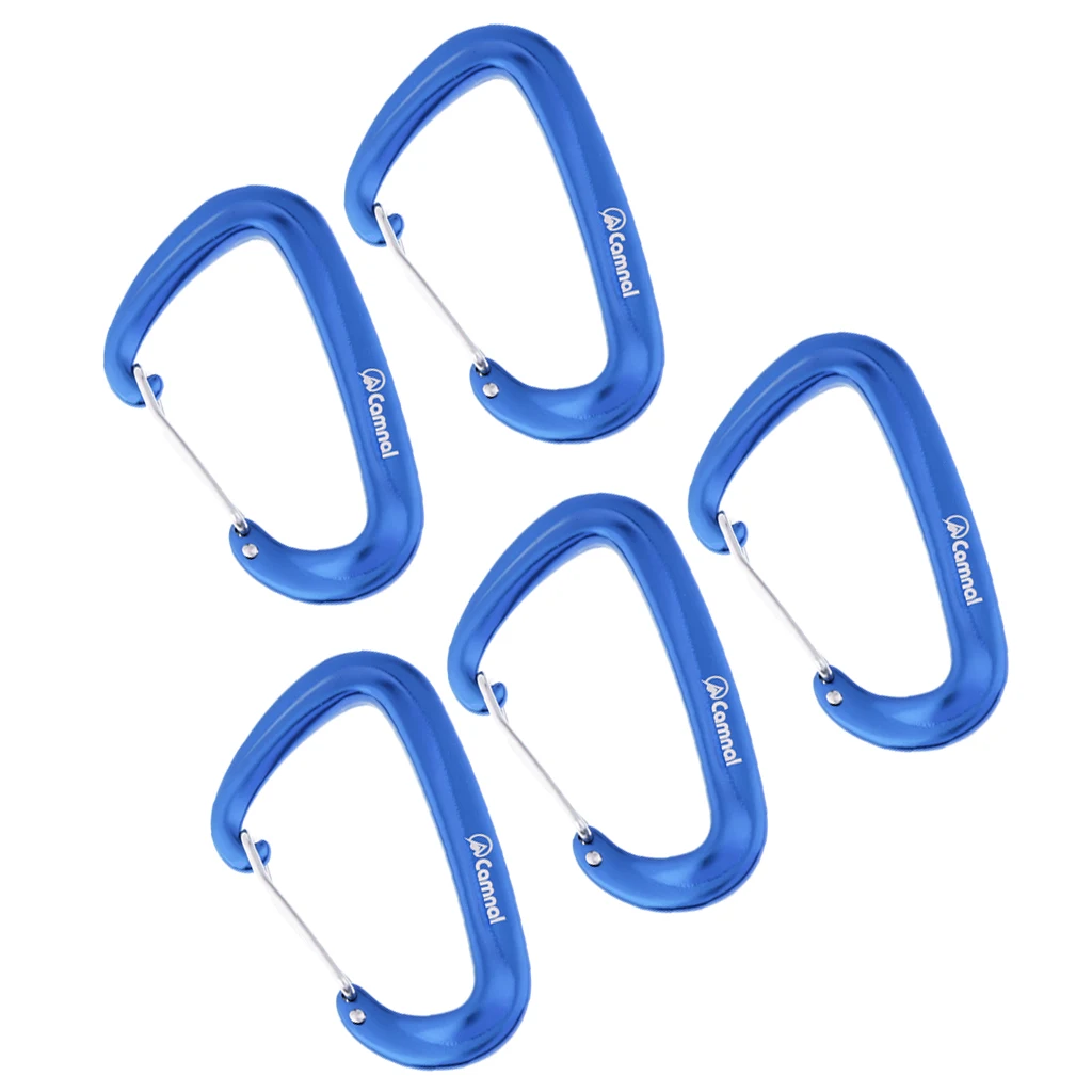 5 шт. 16KN алюминиевый трос ворота карабины безопасность скалолазание гамак для