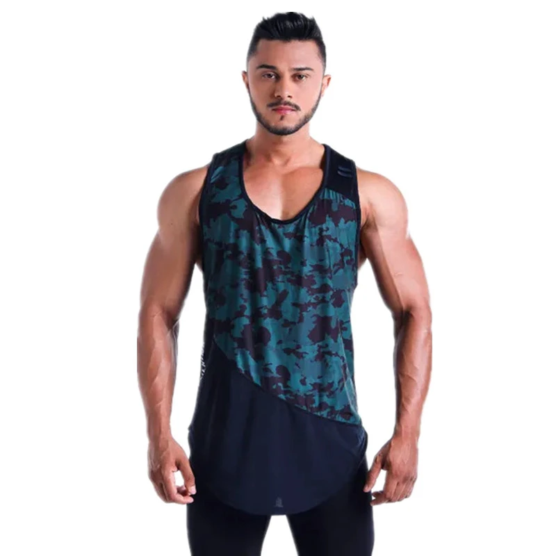 Брендовая одежда для тренажеров майка мужчин спортивная фитнеса жилет
