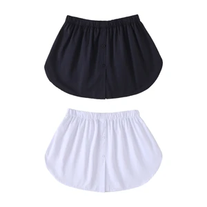 Женская декоративная юбка, однотонная трапециевидная юбка с имитацией подола и пуговицами, однотонная, с эластичным поясом, многослойный съемный фартук