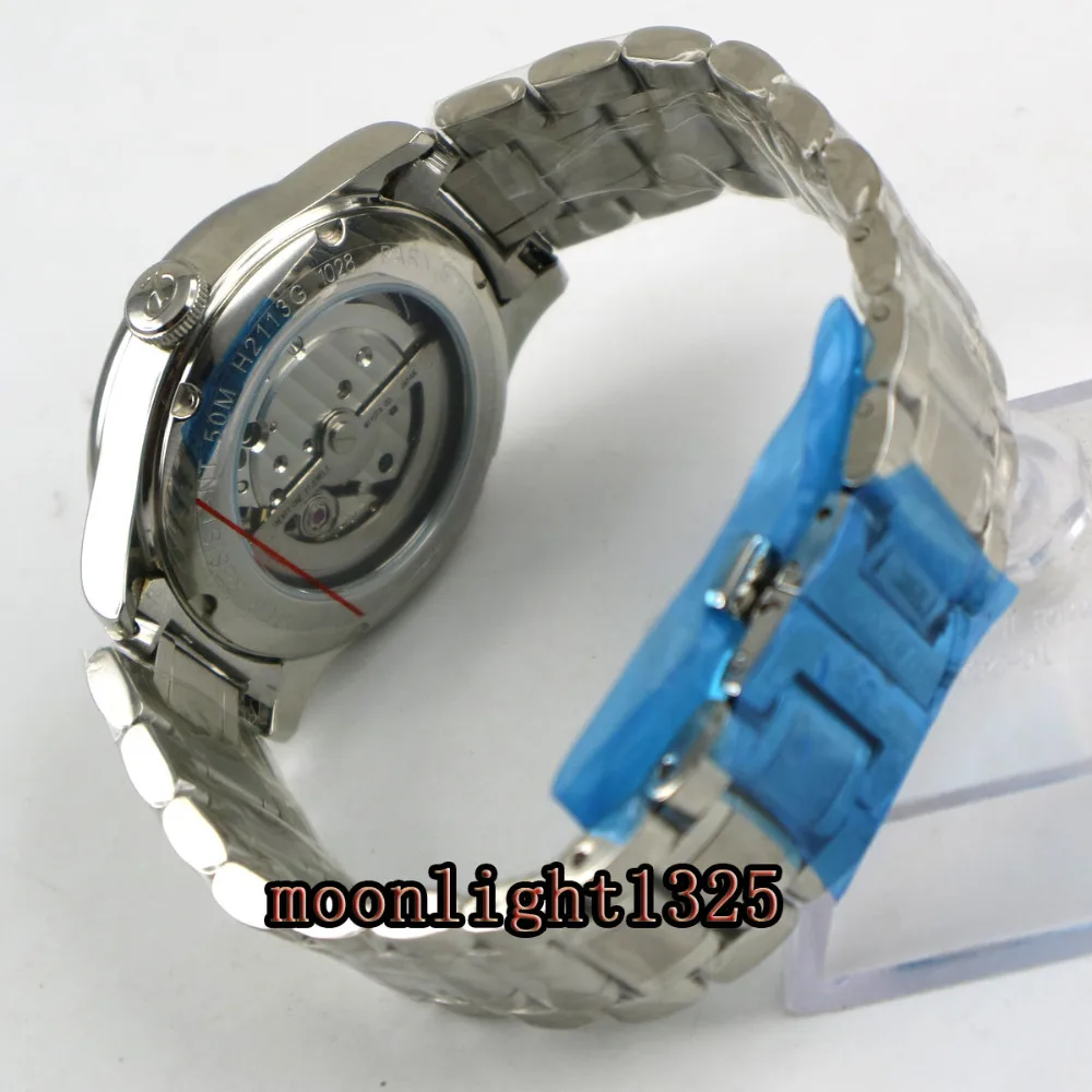 

Parnis 38mm brown dial date sapphire glass 21 jewels MIYOTA Automatic movement Men's watch