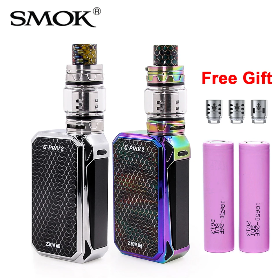Оригинальный вейп комплект SMOK 2 Luxe Edition с сенсорным экраном 230 Вт 8 мл TFV12 Prince Tank