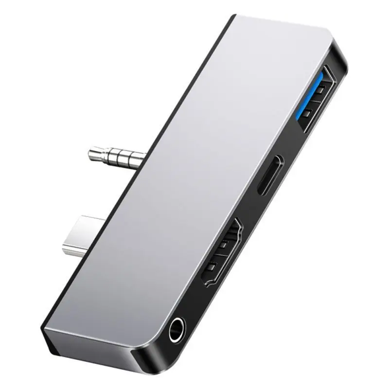 4 в 1 USB C док-станция концентратор 4K HDMI PD зарядка 3 0 5 мм адаптер для наушников Surface Go
