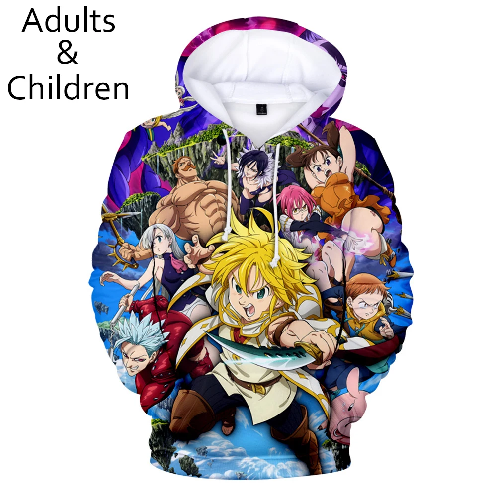 

Толстовка Мужская/женская черная с 3D-принтом семи смертных грехов