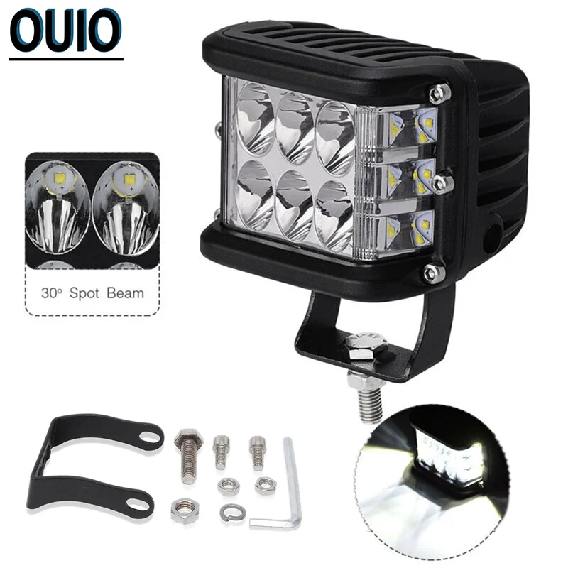 60 Вт внедорожнике светодиодный светильник бар 3 боковыми 4 дюйма рабочий 12V 24V