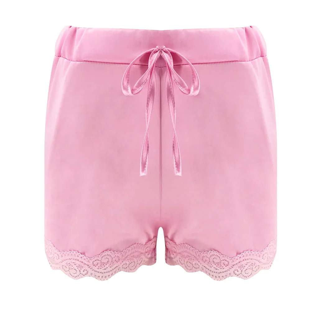 Пижама для женщин модная повседневная однотонная майка без рукавов кружевной