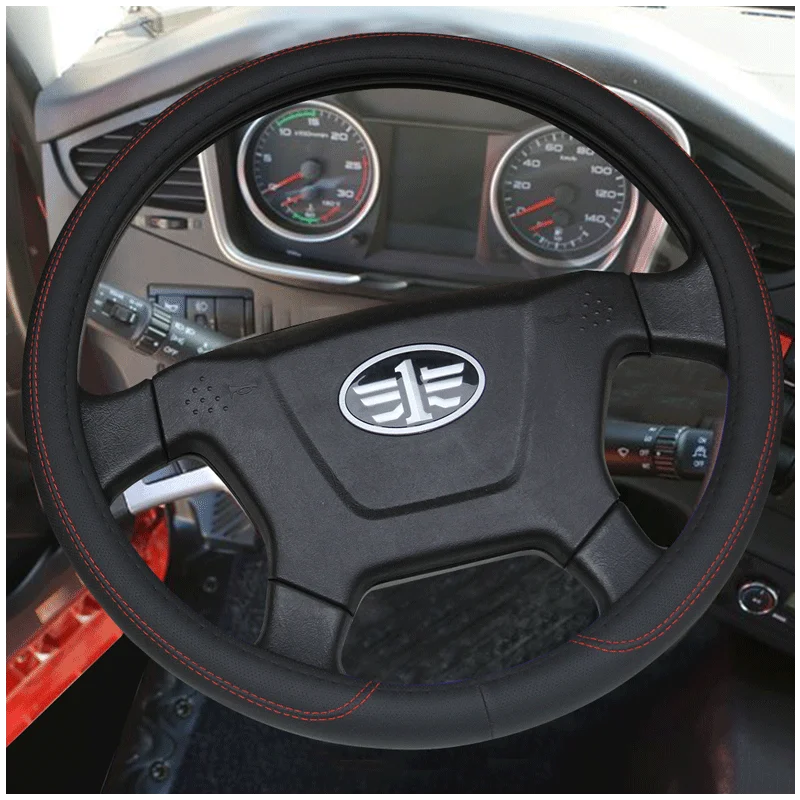 

PU Leather Auto Steering Wheel Cover Bus Truck Car For Diameters 36 38 40 42 45 47 50 CM 3D Non-slip Wear-resistant Car Styling