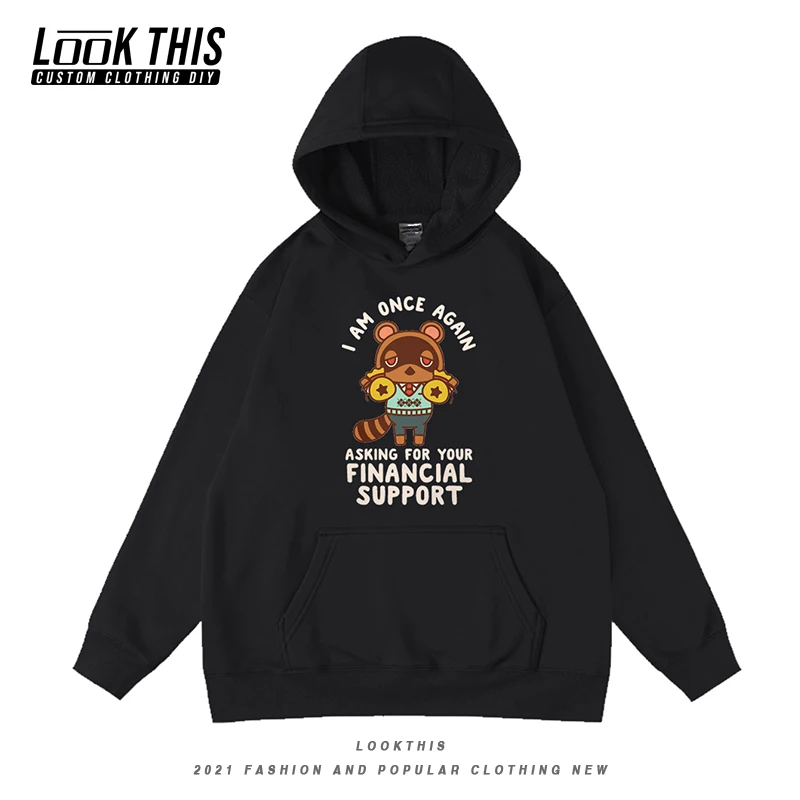 

Animal Crossing Fun Long Sleeve Hoody Daily Outerwear Fleece Hooded Sweatshirt Autumn new Children Clothes Boy Girl Hoodies Tops