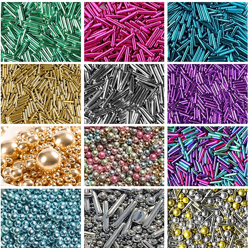 Съедобные металлические жемчужные сахара смешанные Цвет контактный шаровой