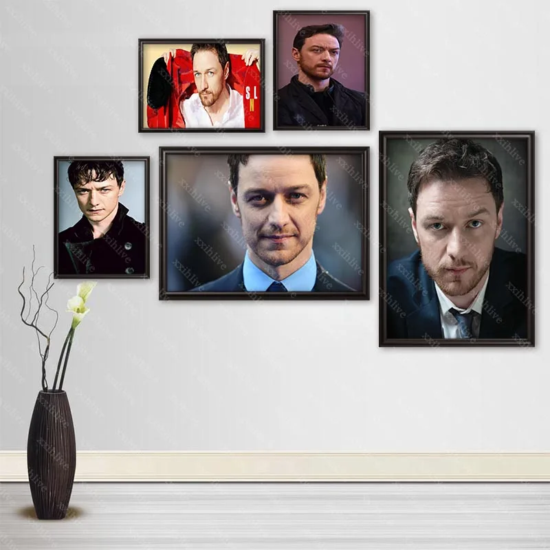 

Custom Actor James McAvoy Posters Art Silk Canvas Poster Bar Room Decoration Painting Home Decor 20X30cm,27X40cm,30X45cm,40X60cm