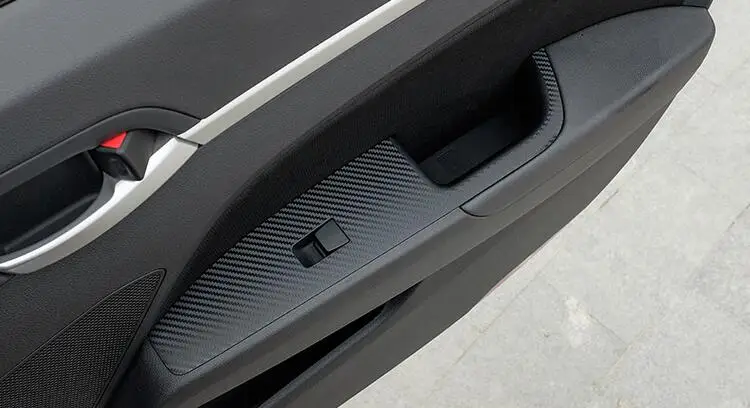 Стайлинг автомобиля наклейка на окна из черного углерода кнопка переключения