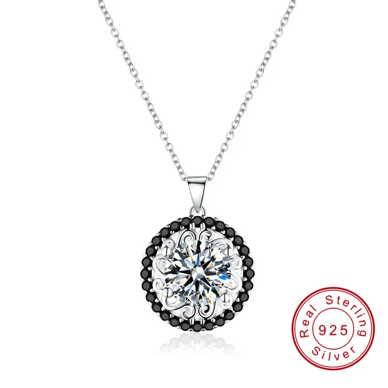 Женское ожерелье с подвеской SODROV из серебра 925 пробы романтическим цветком