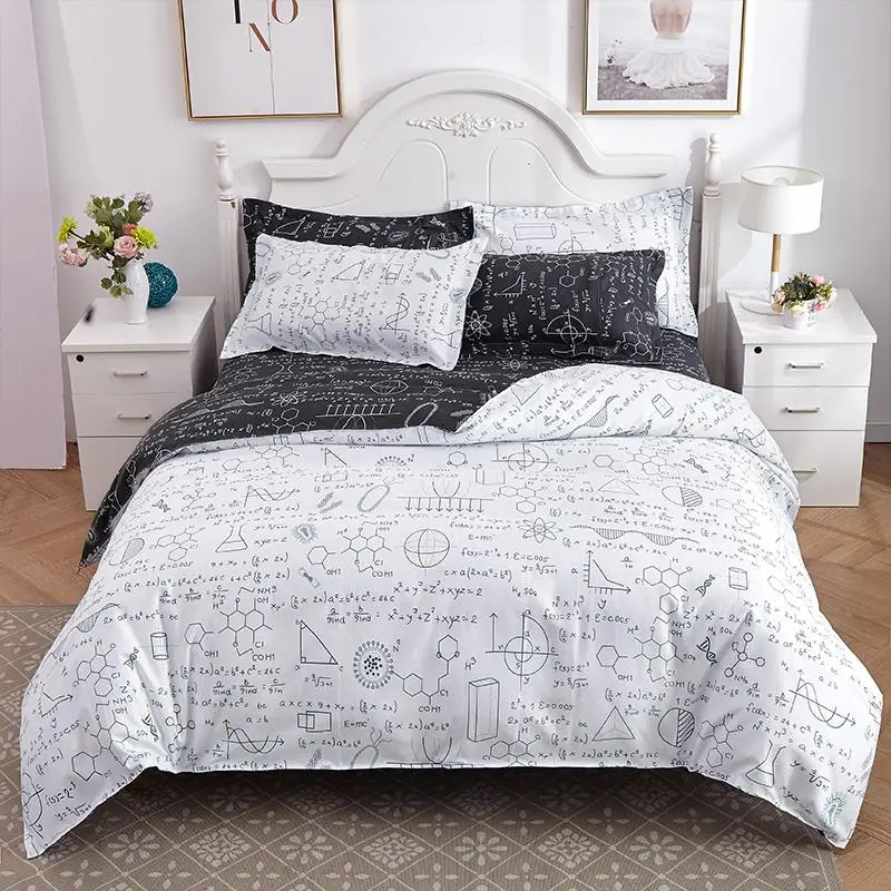 

50 Luxury Bedding set the letter printing Duvet cover sets bed pillowcases sheet set King size Queen size set