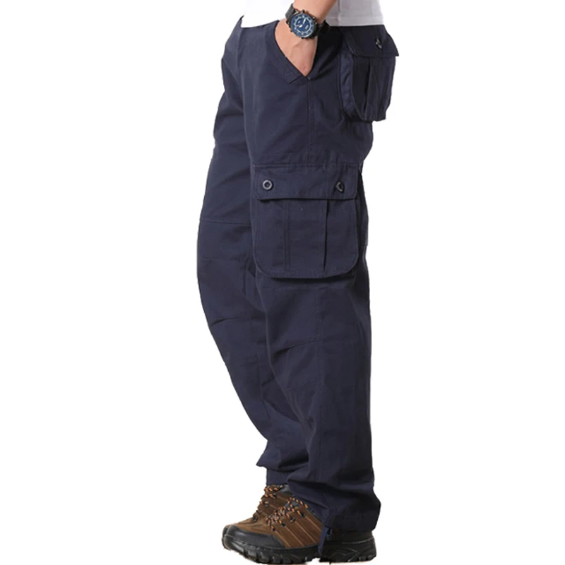 Мужские брюки карго Mountainskin однотонные повседневные с несколькими карманами