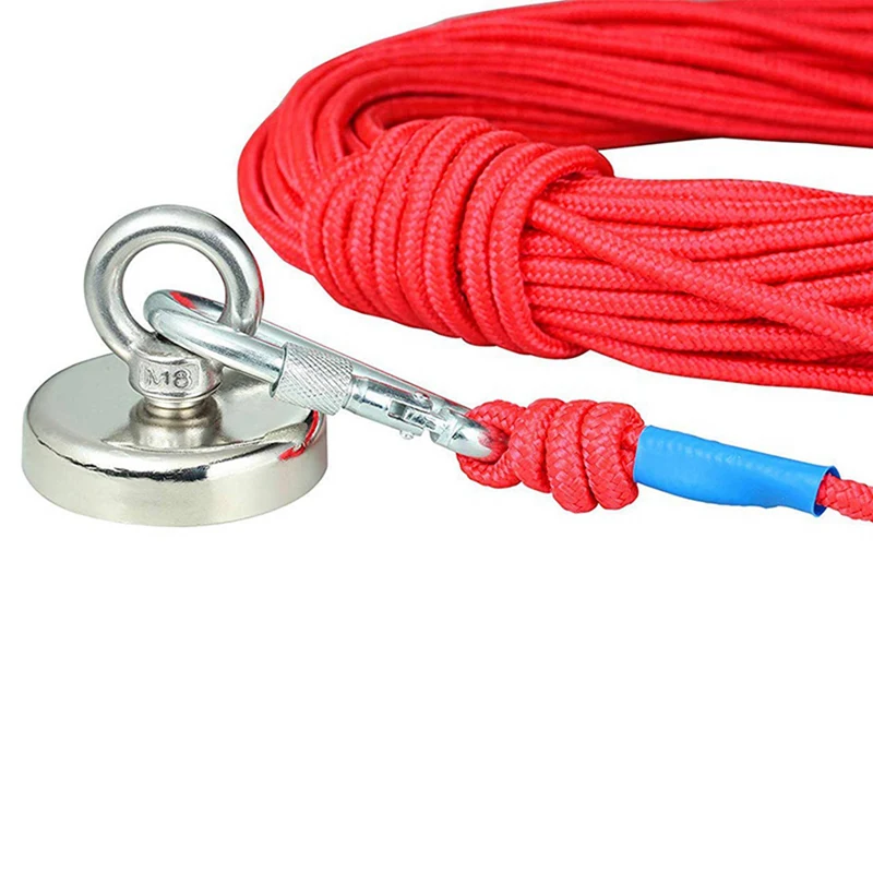 

Fishing Magnet Rope 20 Meters, Nylon Rope Braided Rope with Scooter Handlebar Bag