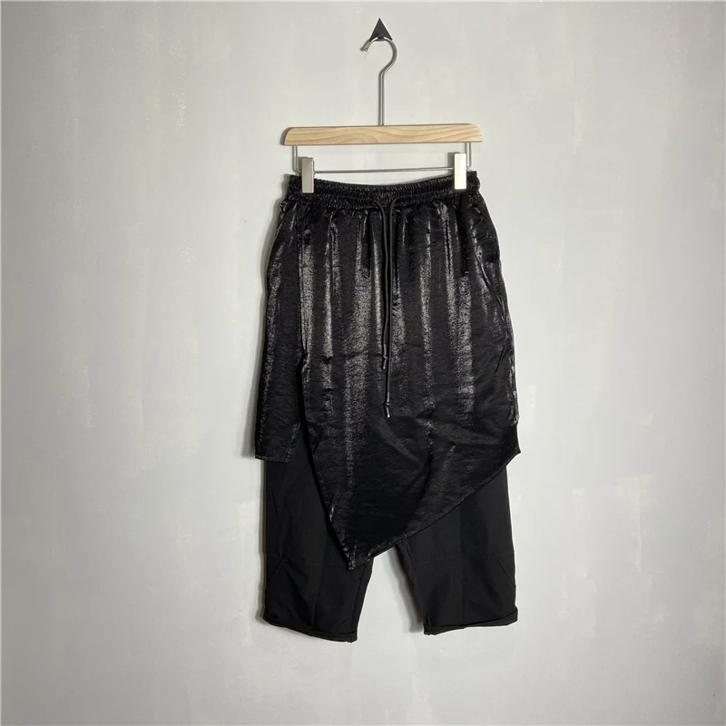 Verão Vento Escuro Gravata Masculina Nove Calças Tendência Coreana Personalidade Dividir Duas Peças Harlem 2022