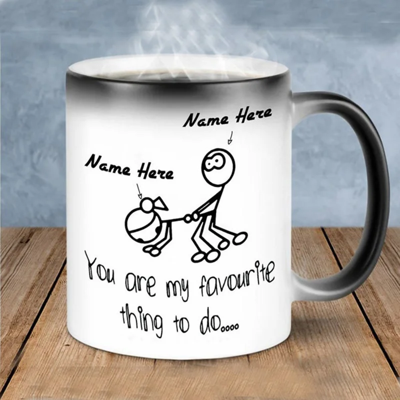

Color Changing Cups Ceramic Coffee Cup Mug Magic Personalized Mug Funny Couple Mug Gift Funny Gift for Wife Anniversary Gift Cup
