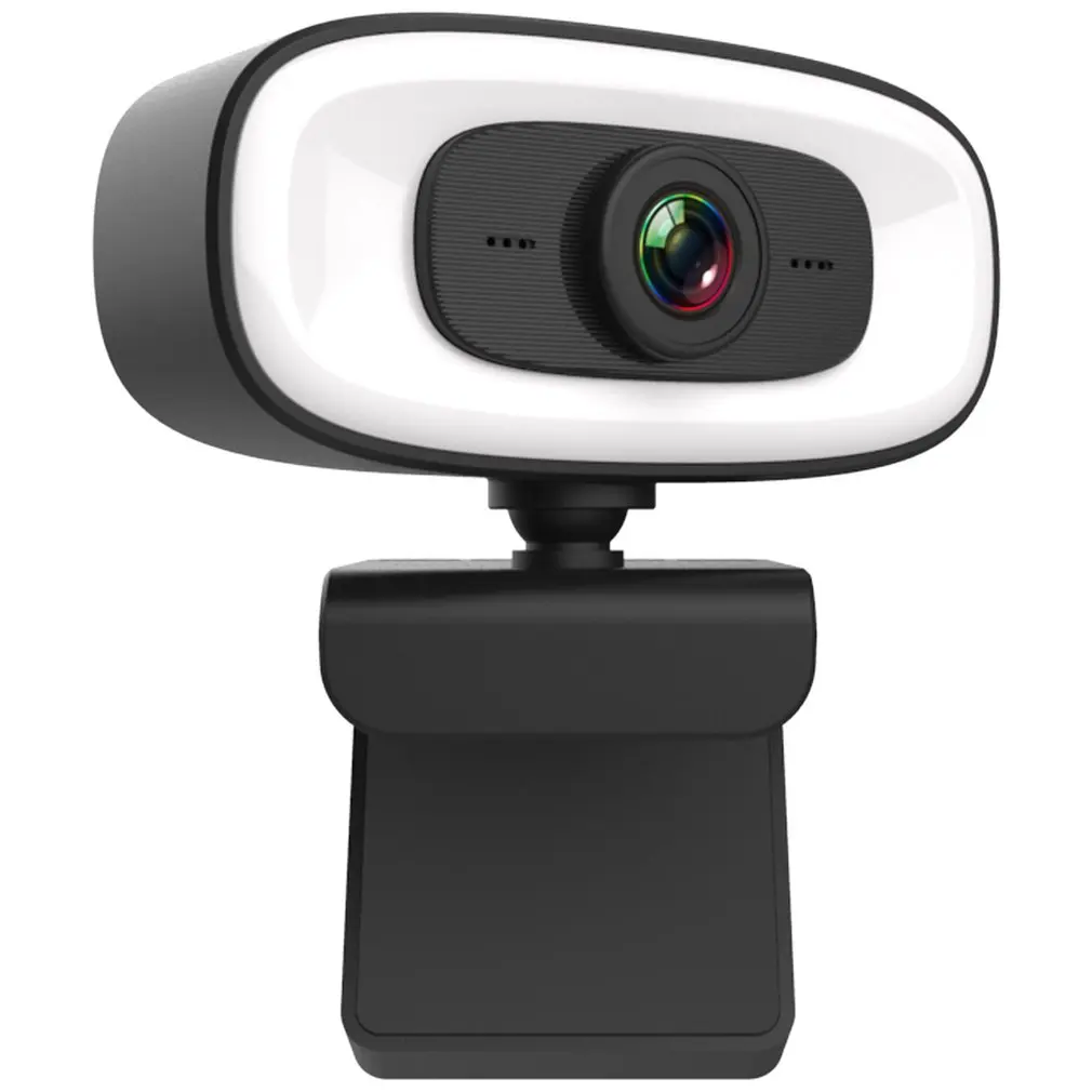

Webcam 2K Auto Focus USB Full HD Ring Light Web Camera with Noise-reducing Stereo Mic for Mac Laptop PC Video Live Streaming